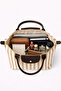 Women's Large Shoulder Bag – Striped Linen Tote Bag - 3