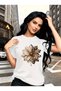 Leopard Flower Printed Premium Oversized T-Shirt
