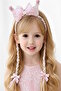 Braided Children's Crown with Pink Color Ribbon