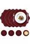 Leather Supla 8 Pieces Placemat Set 34 X34 cm