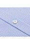Testa Exclusive Blue Mini Gingham Button Collar Tailor Fit Cotton Shirt - 3