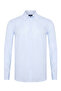 Albini Blue Twill Relax Formula Exclusive Tailor Fit Button-Down Collar Cotton Shirt