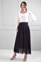 Women's Elastic Waist Lined Long Skirt Tulle