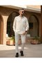 Men's Dik Striped Regular Fit Linen Shirt - 6