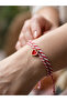 Marteniçka Lucky Bracelet Red and White Heart Figured Spring Bracelet