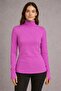 Round Neck Women's Long Sleeve Stretch Fabric Bodysuit with Toes - 2