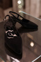 Black Glittery Heeled Open Back Classic Women's Shoes Heeled Shoes - 4