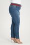 Plus Size Full Lycra Lace-Up Ribbed Ce Pocketed Rend Tight-Leg Seasonal Standard Stylish Denim Pants - 5