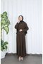 Zip Detail Beli Adjustable Hijab Skirt Set Brown Hnt8598 - 3