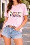 Women's Printed Detail Oversize Bol Cut T-Shirt with Cycling Neck