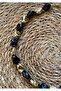 Vip Model Gold Black Natural Stone Necklace 44+5cm Long - 2