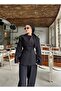Cross-Tie Buttoned Back-Adjustable Design Blazer Jacket Elastic Carrot Shalwar Pants Set - 4