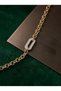 Stainless Steel Gold Color Plated Zircon Stone Geometric Buckle Detail Bracelet