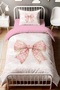 Pastel Polka Dot Piece Bowknot Patterned Single Baby Kids Bedding Set - 2