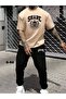 Its easy Printed tracksuit bottoms and t-shirt bottom top tracksuit set