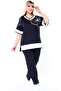 V-Neck Short Batwing Sleeve Floral Stone Embroidered Slit Blouse with Drawstring Waist Elastic Pocketed Pants Set - 6