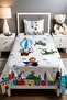 Aircraft Patterned Single Baby Kids Piqué Set