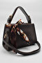 Women's Brown Medium Size Scarf Belt Handle Detailed Inner Pocket Zippered Cross Strap Hand and Shoulder Bag - 2