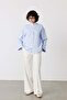 Knot Tie-Detail Shirt Light Blue - 4