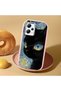 Redmi Note 12 5g Compatible Shock-Absorbing Camera Protected Pink Silicone Case Cat Patterned - 2