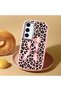 Samsung Galaxy S23 Compatible Shock-Absorbing Camera Protected Pink Silicone Case Leopard Printed I - 2