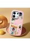Poco X6 Compatible Shock-Absorbing Camera Protected Pink Silicone Case Dog Patterned - 2