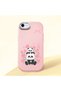 iPhone 7/8/Se 2020 2022 Compatible Shock-Absorbing Camera Protected Pink Silicone Case Panda Patterned