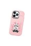 Realme Note 50 Compatible Shock-Absorbing Camera Protected Pink Silicone Case Panda Patterned - 3