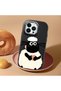 iPhone 13 Pro Compatible Shock-Absorbing Camera Protected Black Silicone Case Kuzu Patterned - 2