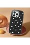 حافظة من السيليكون الأسود متوافقة مع هاتف iPhone 15 Pro Max مع حماية للكاميرا ماصّ للصدمات درجة بنمط قلب - 3