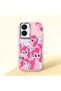 Vivo Y16/Y02S Compatible Shock-Absorbing Camera Protected Pink Silicone Case Pony Patterned