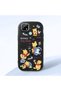 Realme C21 Compatible Shock-Absorbing Camera Protected Black Silicone Case Cartoon Patterned