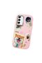 Samsung Galaxy S21 Fe Compatible Shock-Absorbing Camera Protected Pink Silicone Case Dog Patterned - 4