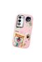 Oppo A5 4G/5G Compatible Shock-Absorbing Camera Protected Pink Silicone Case Dog Patterned - 3