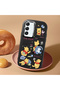 Samsung Galaxy S22 Compatible Shock-Absorbing Camera Protected Black Silicone Case Cartoon Patterned - 2