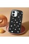 iPhone 17 Compatible Shock-Absorbing Camera Protected Black Silicone Case Heart Pattern - 2
