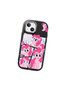 iPhone 14 Plus/15 Plus Compatible Black Silicone Case with Shock-Absorbing Camera Protections Pony Patterned - 3