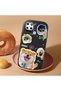 Realme C25Y/C21Y Compatible Shock-Absorbing Camera Protected Black Silicone Case Dog Patterned - 2