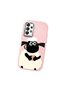 Samsung Galaxy A33 Compatible Shock-Absorbing Camera Protected Pink Silicone Case Kuzu Patterned - 3