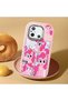 Redmi 12C Compatible Shock-Absorbing Camera Protected Pink Silicone Case Pony Patterned - 3