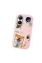 Poco X7 Pro Compatible Shock-Absorbing Camera Protected Pink Silicone Case Dog Patterned - 3