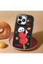 Realme Note 50 Compatible Shock-Absorbing Camera Protected Black Silicone Case Panda Patterned - 2