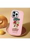 iPhone 13 Pro Compatible Shock-Absorbing Camera Protected Pink Silicone Case Artistic Patterns - 2