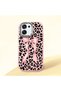 Oppo A6 Pro 4G/5G Compatible Shock-Absorbing Camera Protected Pink Silicone Case Leopard Printed I