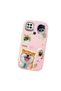 Redmi 9C/10A Compatible Shock-Absorbing Camera Protected Pink Silicone Case Dog Patterned - 3