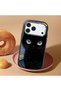iPhone 17 Pro Max/18 Pro Max Compatible Shock-Absorbing Black Silicone Case with Camera Protection Cat Pattern - 2