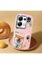 Poco M6 Pro 4g Compatible Shock-Absorbing Camera Protected Pink Silicone Case Dog Patterned - 2