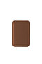 Magesafe Magnetic Stand Pu Leather Card Holder - Magnetic Leather Wallet Brown