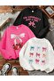 Winter Girls' 3-Piece Sweatshirt Set Pink-Black-White