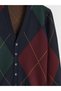 Ermus Global and Navy Blue Standard Fit V-Neck Men's Knitwear Cardigan - 7